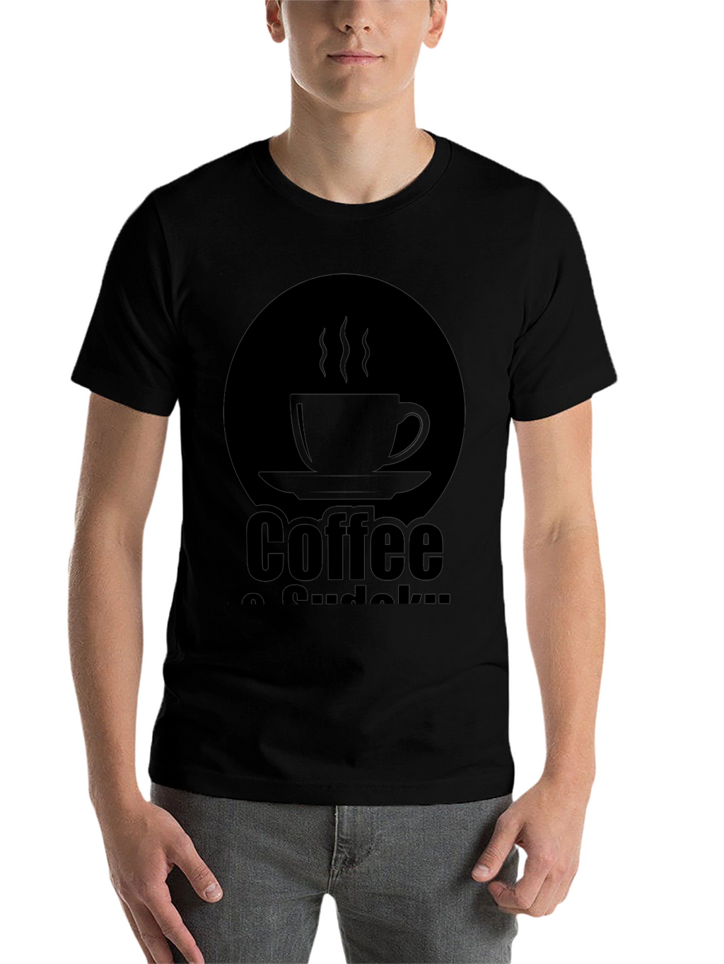 Coffee & Sudoku Black T-Shirt