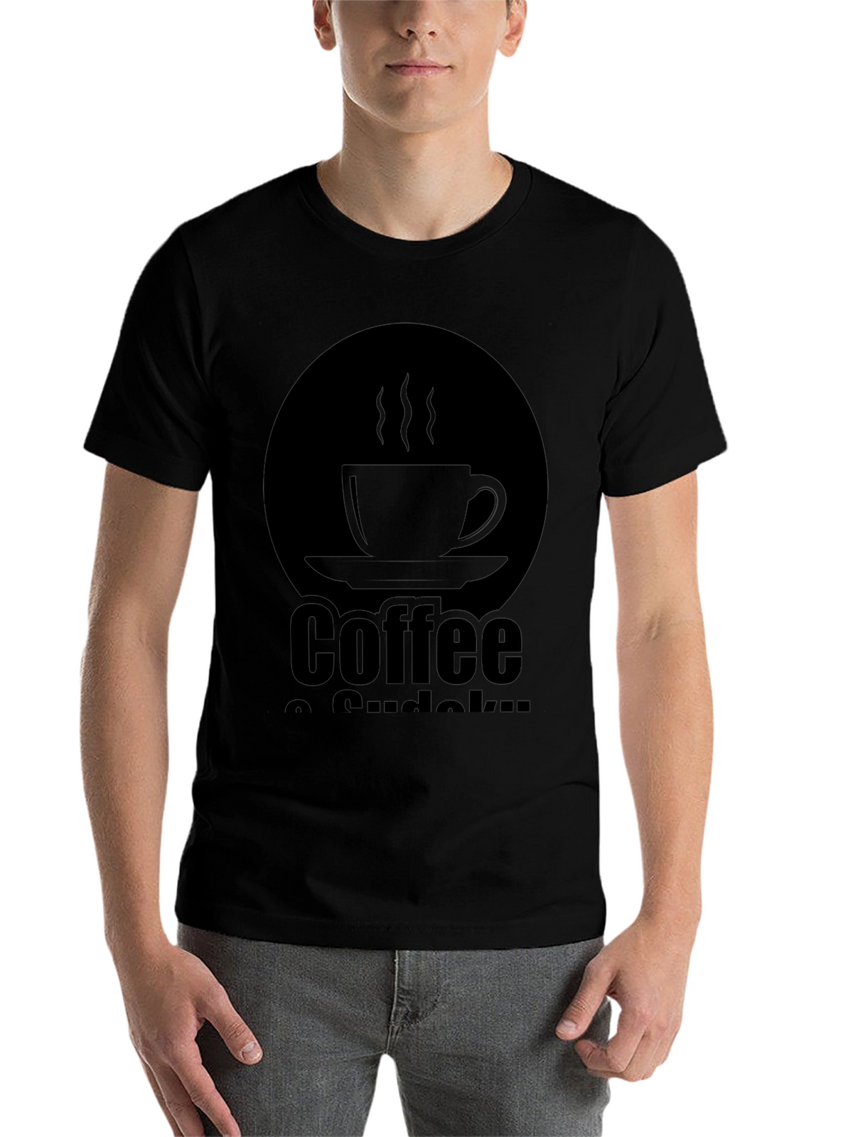 Coffee & Sudoku Black T-Shirt