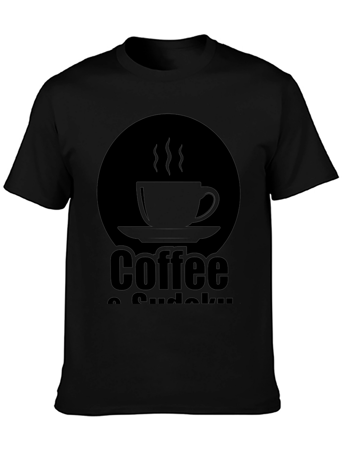 Coffee & Sudoku Black T-Shirt