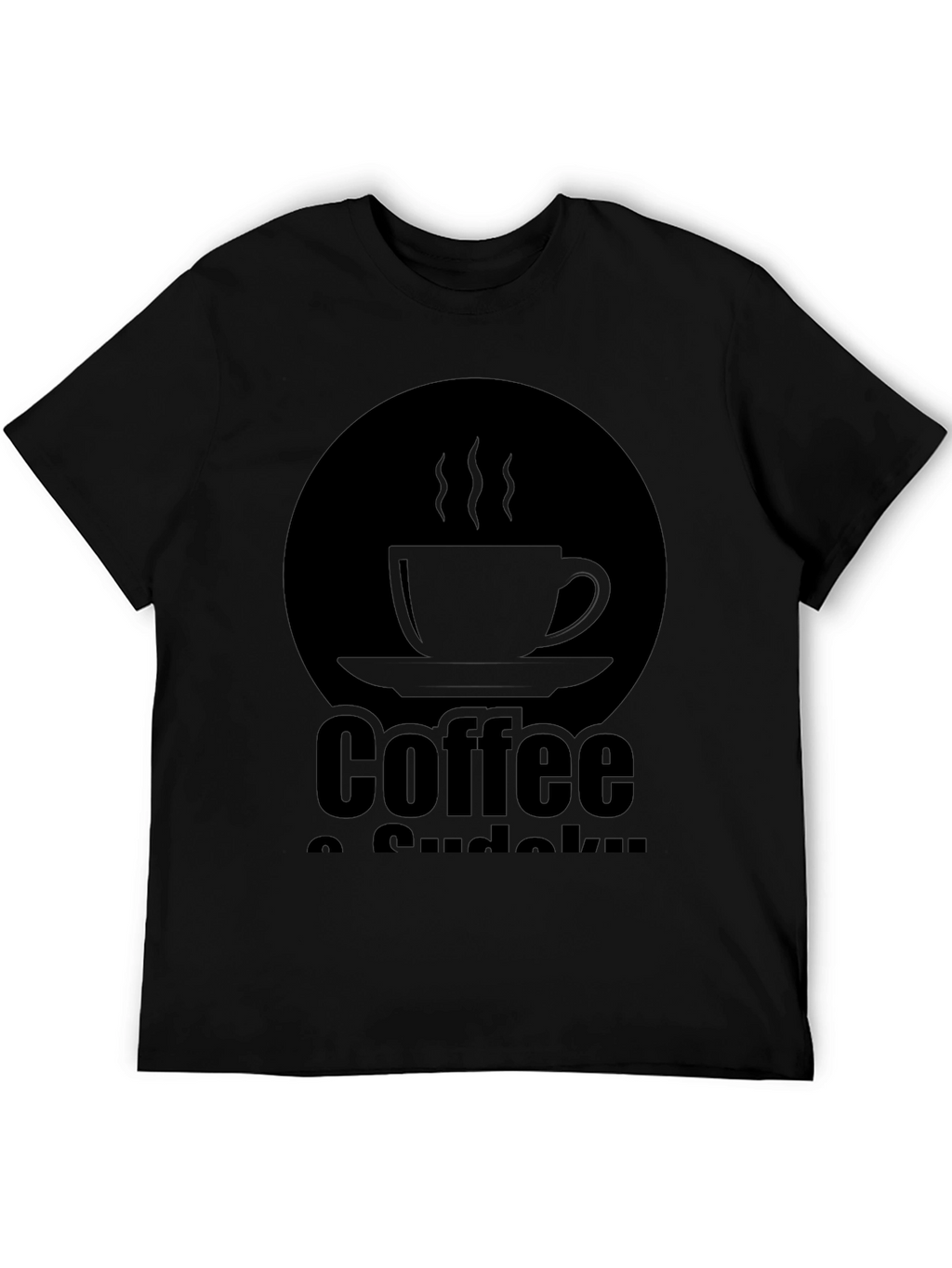 Coffee & Sudoku Black T-Shirt