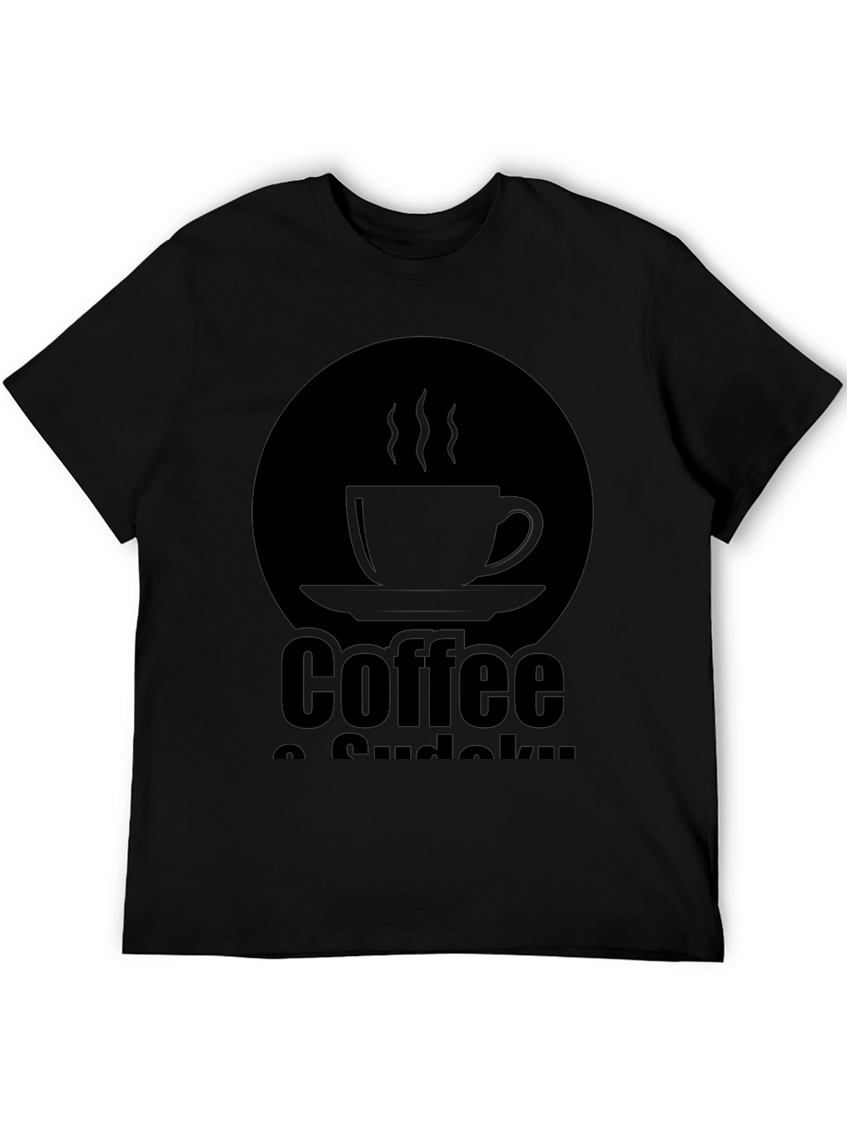 Coffee & Sudoku Black T-Shirt