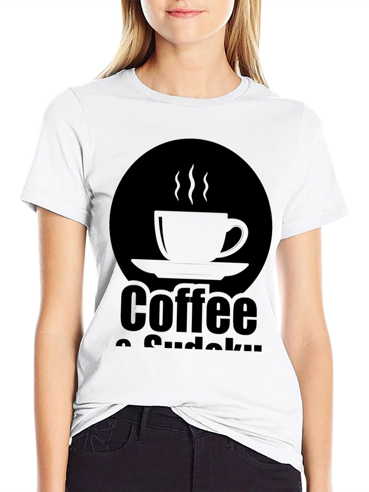 Coffee & Sudoku Black T-Shirt