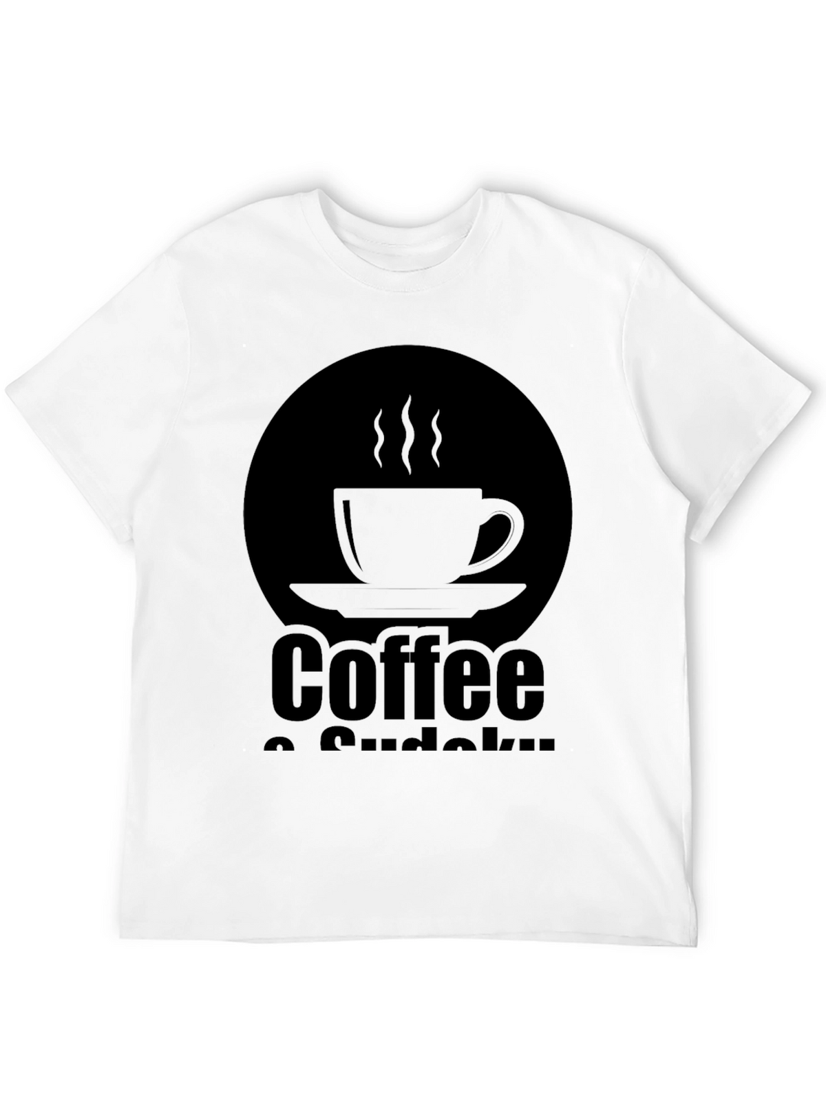 Coffee & Sudoku Black T-Shirt