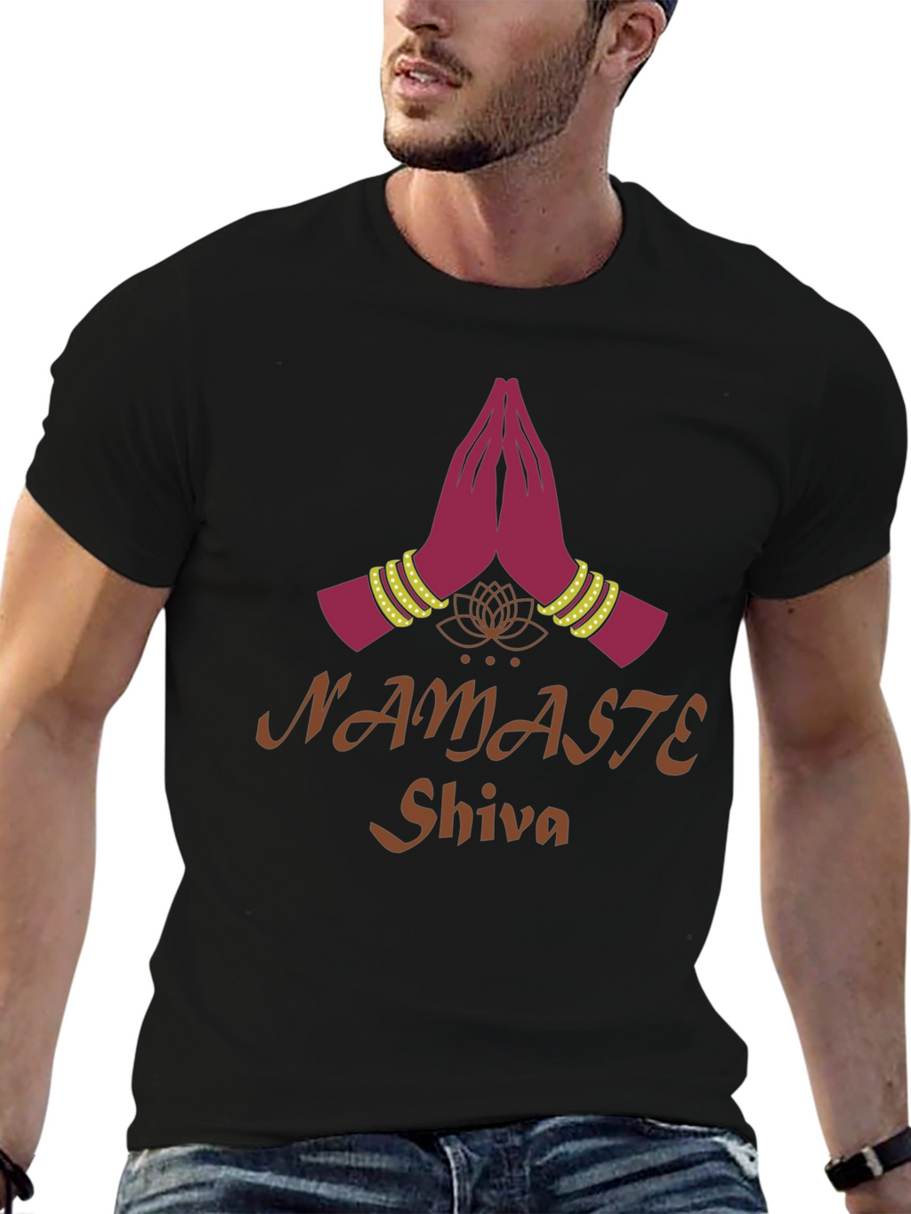 Namaste Shiva Graphic Tee - Spiritual Yoga T-Shirt