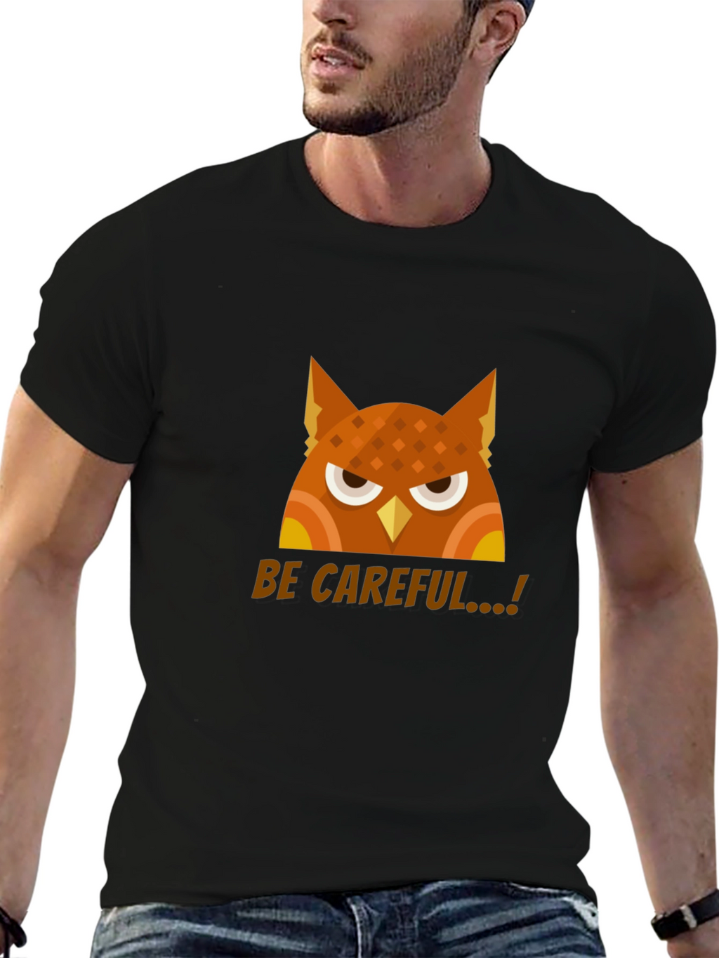 Beware Owl Graphic Tee - Premium Cotton Comfort