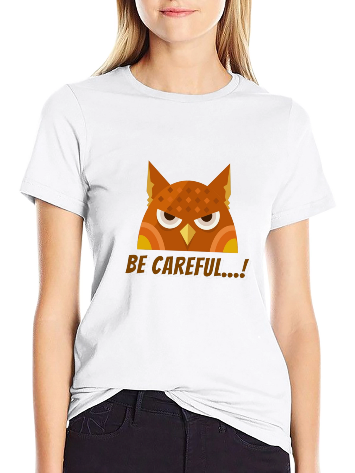 Beware Owl Graphic Tee - Premium Cotton Comfort