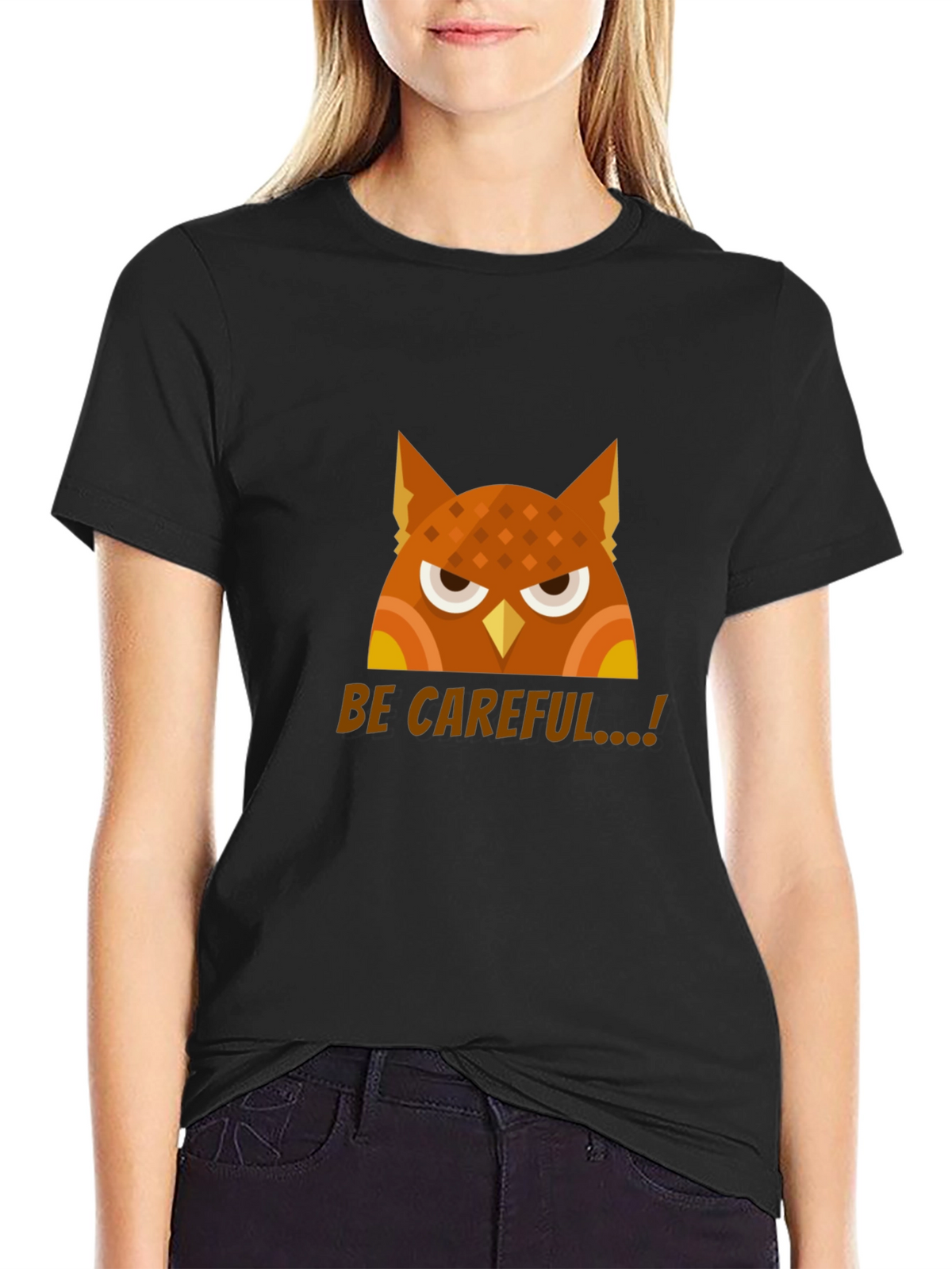 Beware Owl Graphic Tee - Premium Cotton Comfort