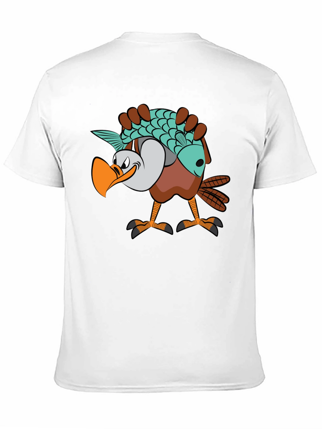 Funny Eagle Carrying Fish Graphic T-Shirt