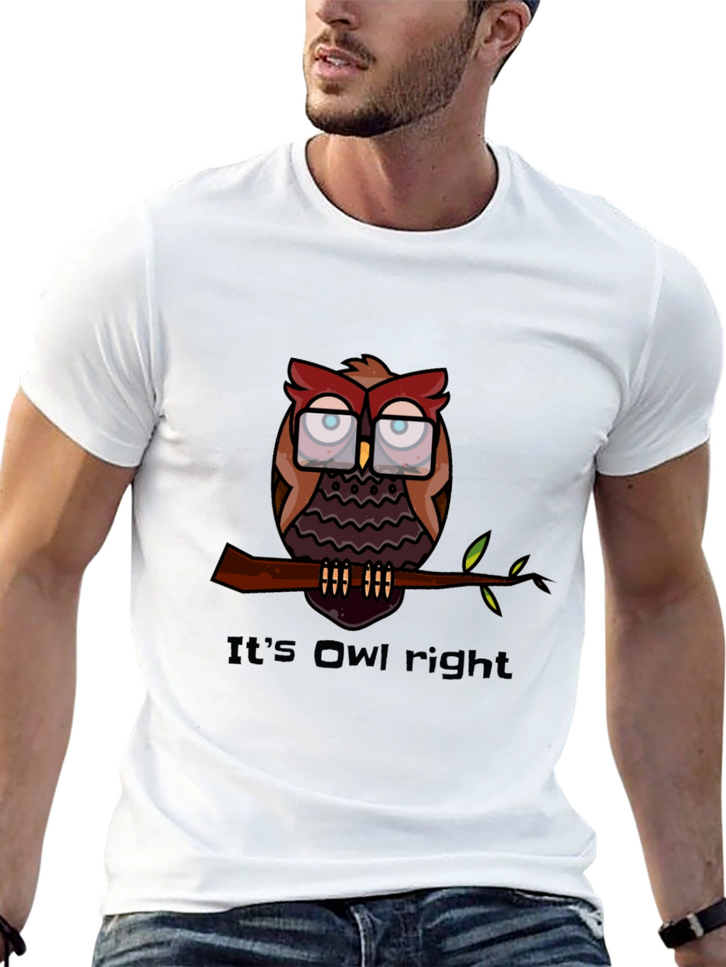 Its Owl Right T-Shirt - Funny Owl Graphic Tee