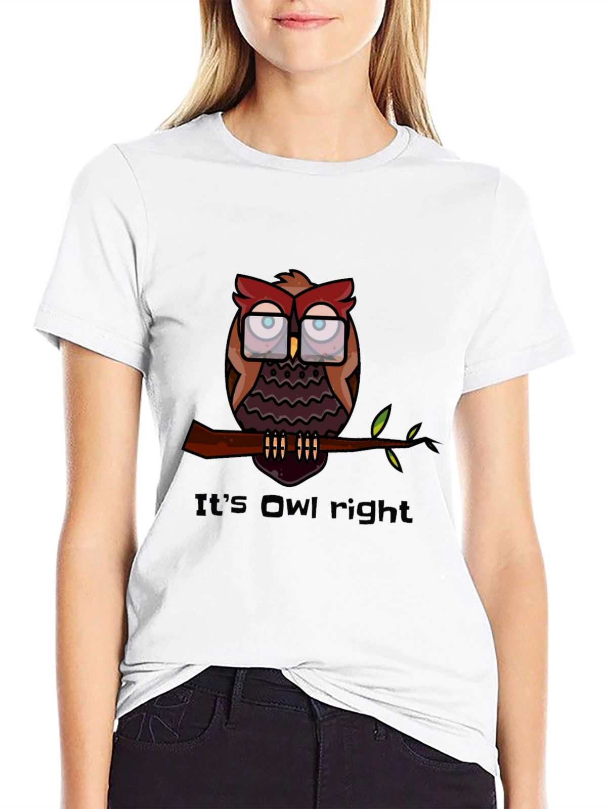 Its Owl Right T-Shirt - Funny Owl Graphic Tee
