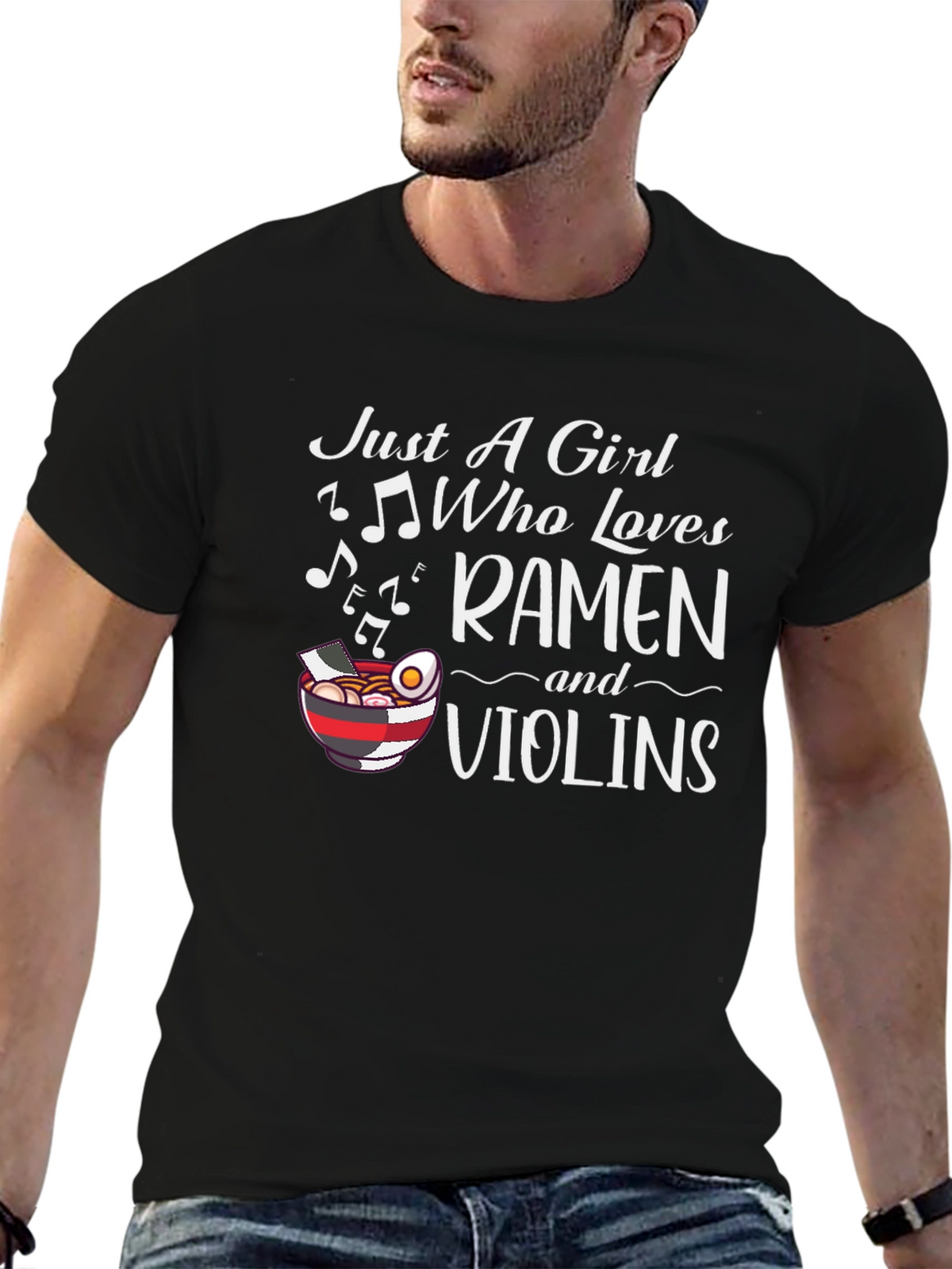Just A Girl Who Loves Ramen and Violins T-Shirt