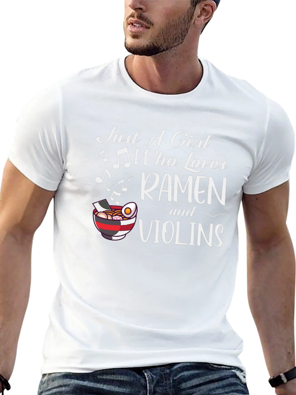 Just A Girl Who Loves Ramen and Violins T-Shirt