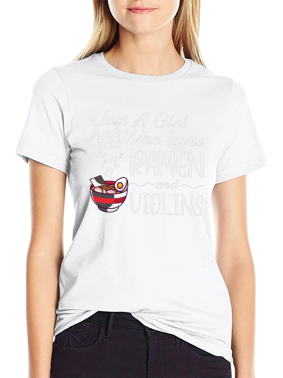 Just A Girl Who Loves Ramen and Violins T-Shirt
