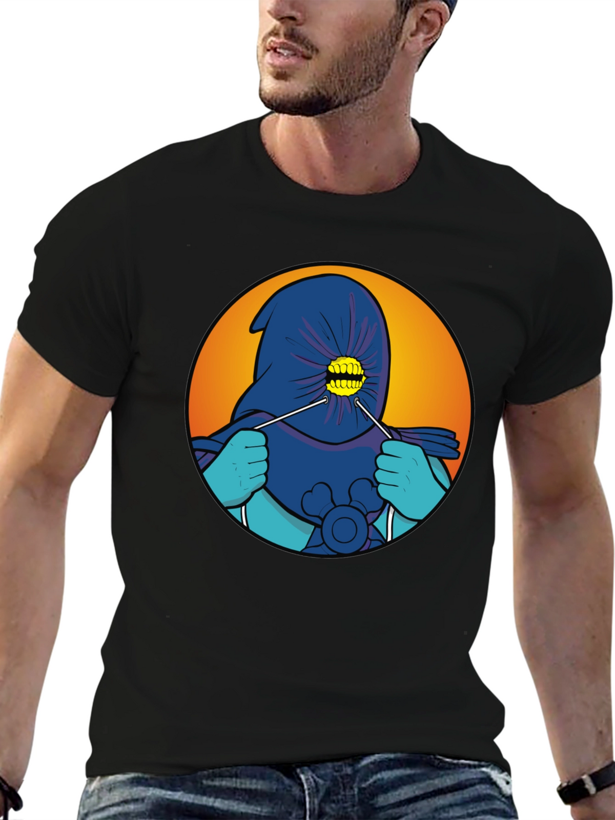 Cartoonish Hooded Character T-Shirt