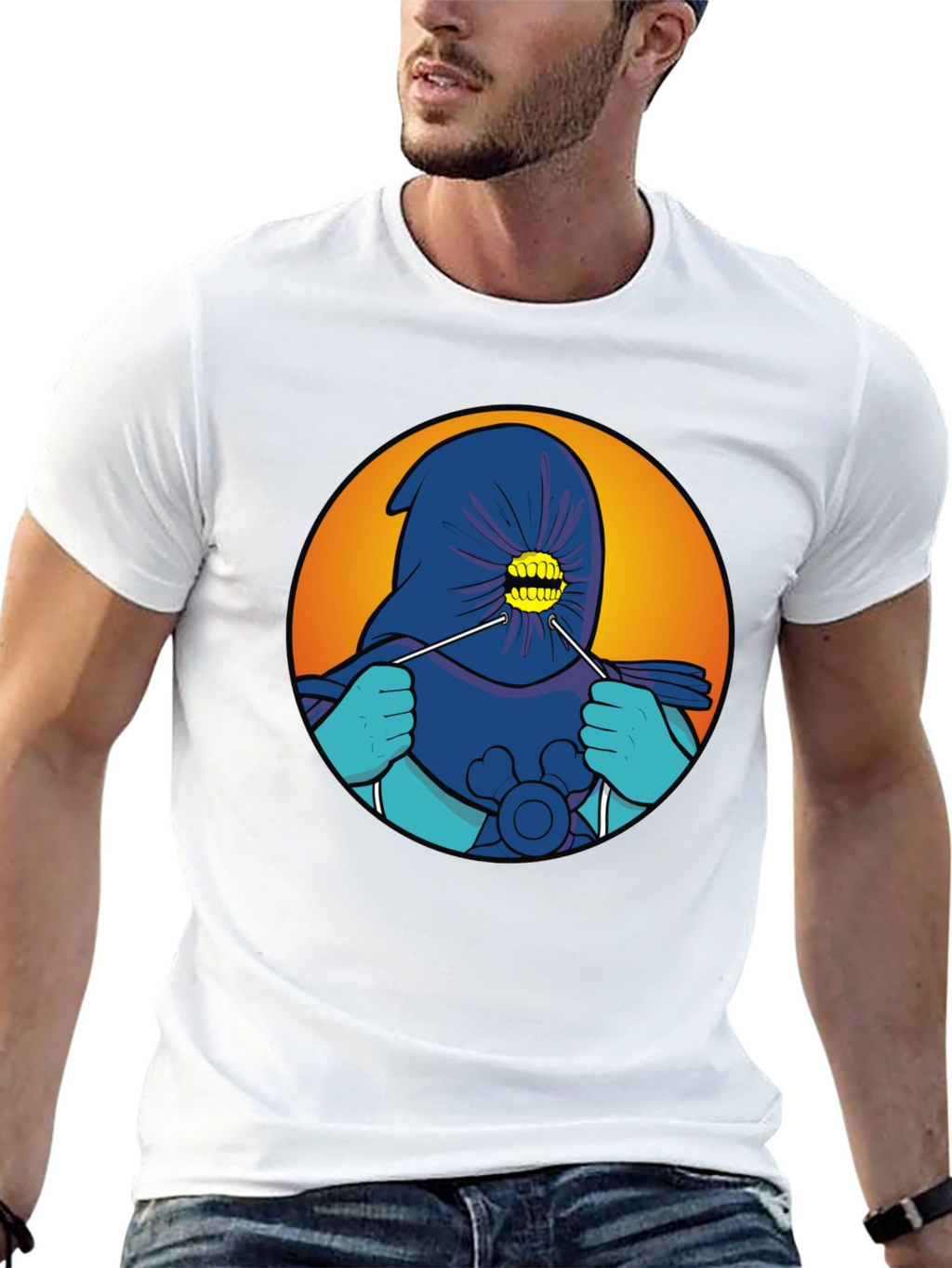 Cartoonish Hooded Character T-Shirt