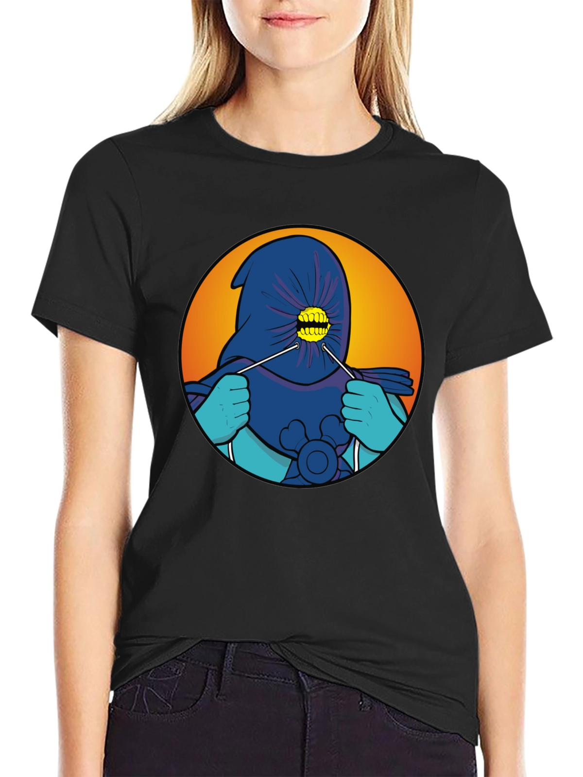Cartoonish Hooded Character T-Shirt