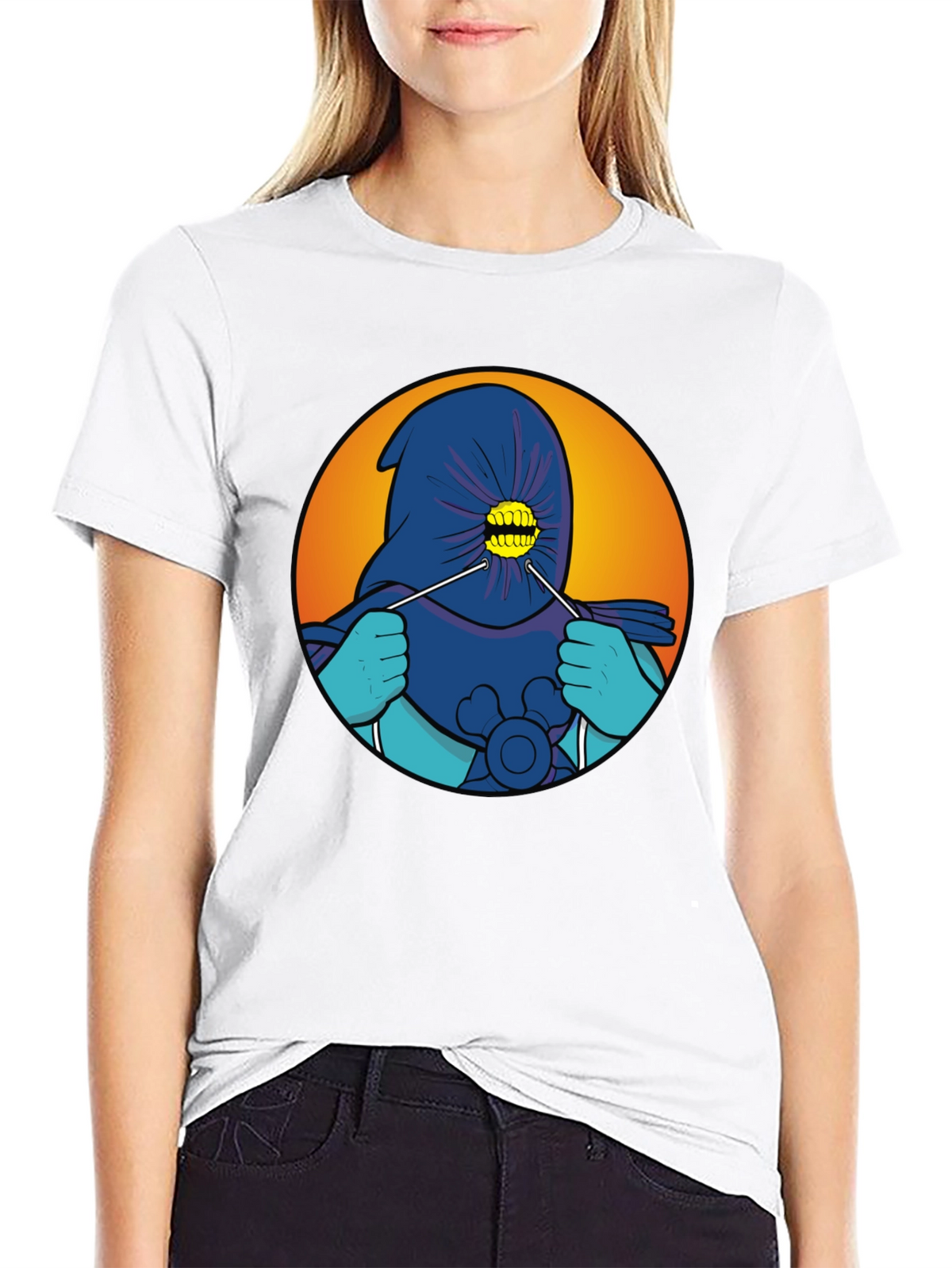 Cartoonish Hooded Character T-Shirt