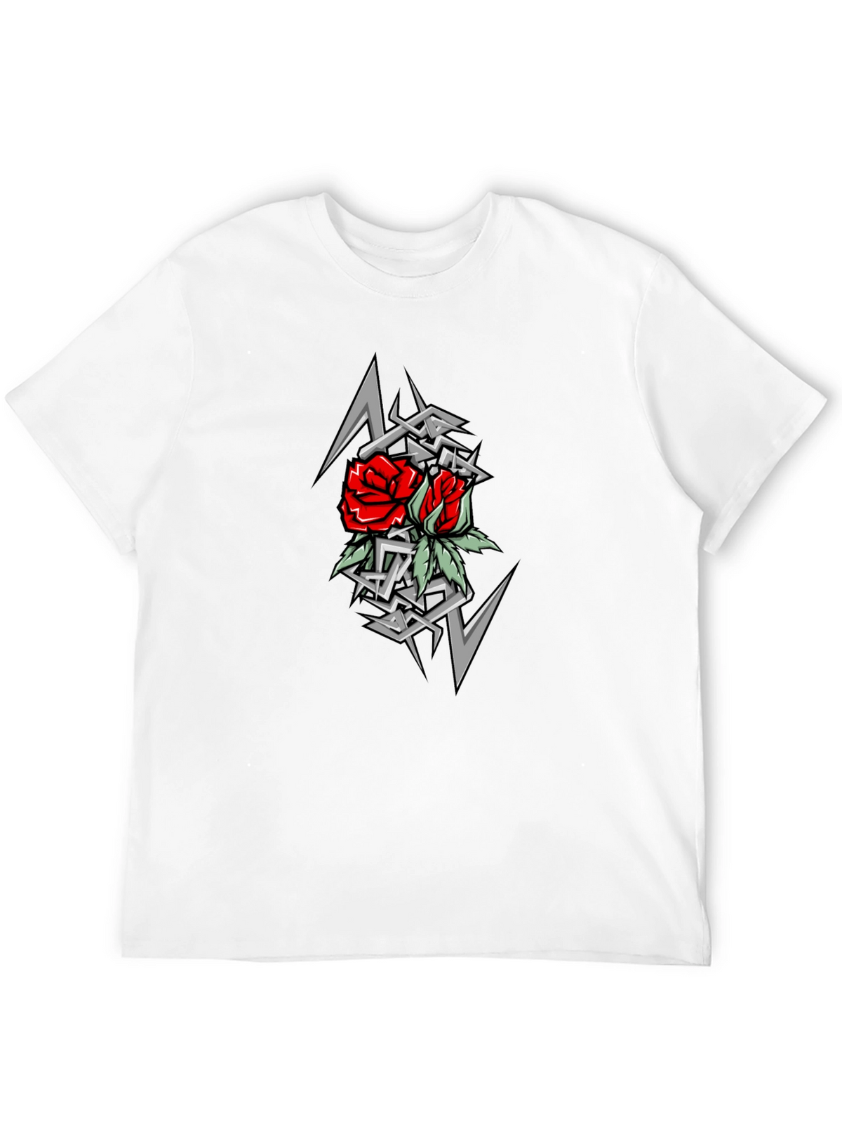 Rose Tattoo Graphic T-Shirt - Black