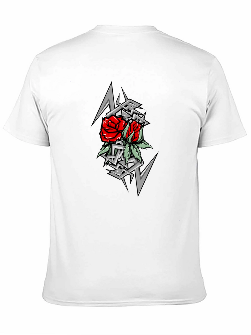 Rose Tattoo Graphic T-Shirt - Black