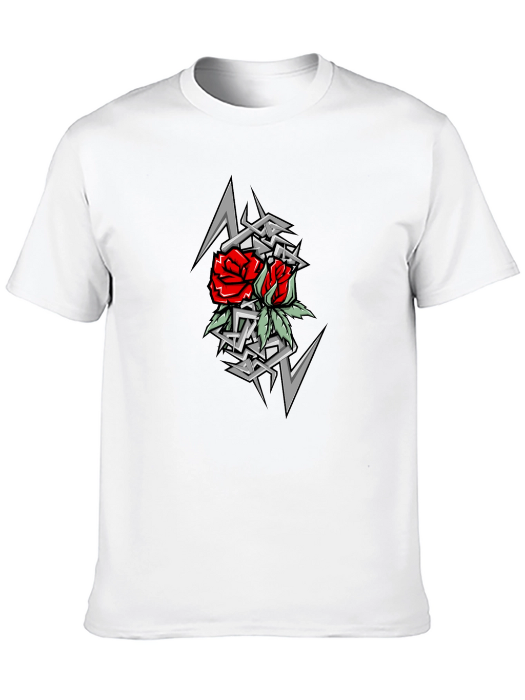 Rose Tattoo Graphic T-Shirt - Black