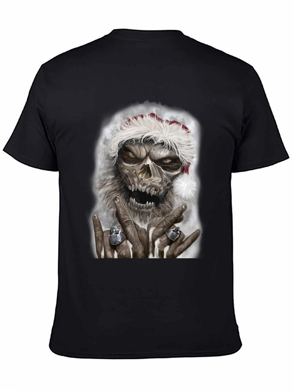 Zombie Santa Graphic Tee - Rock On Christmas T-Shirt