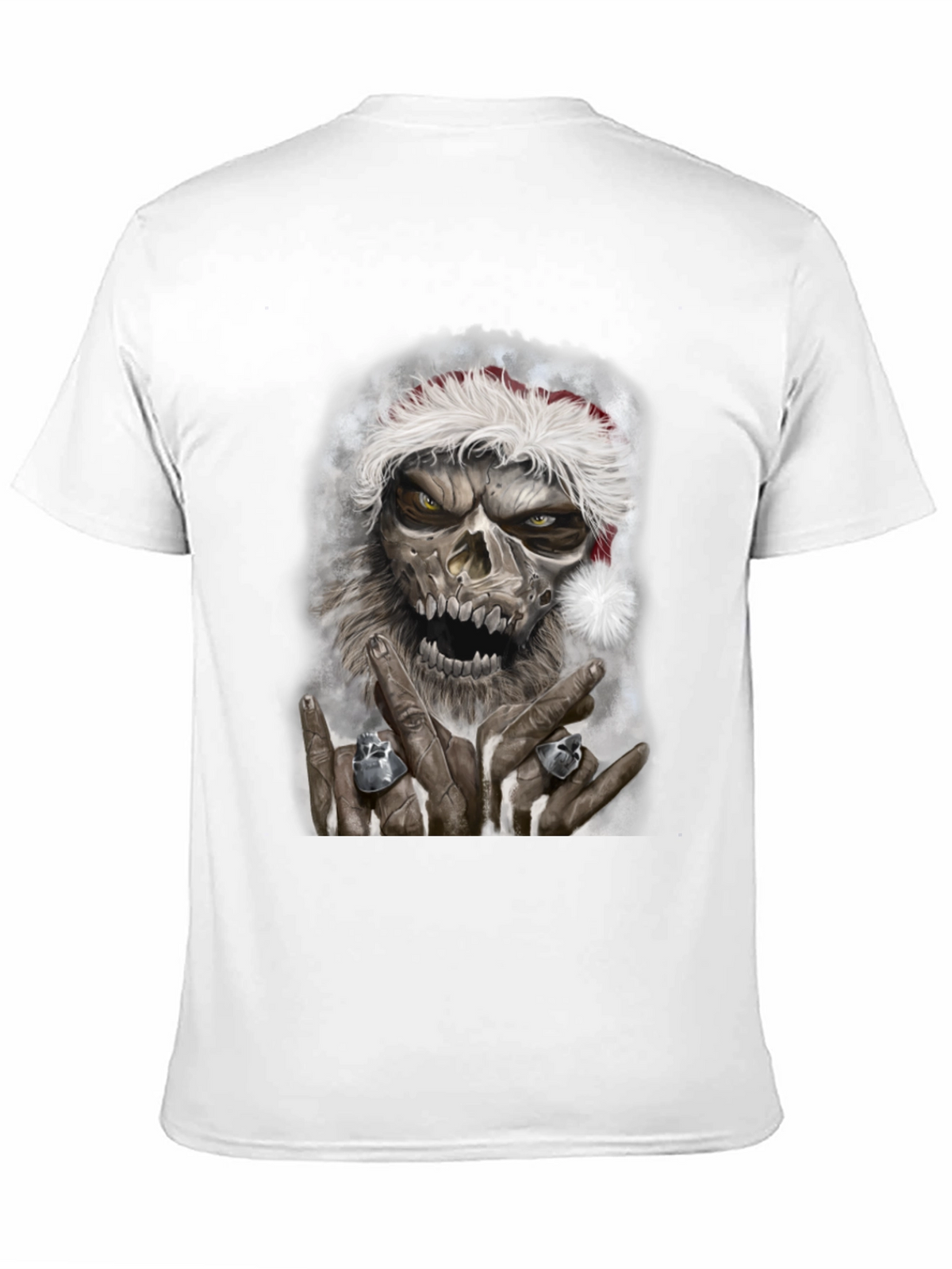 Zombie Santa Graphic Tee - Rock On Christmas T-Shirt