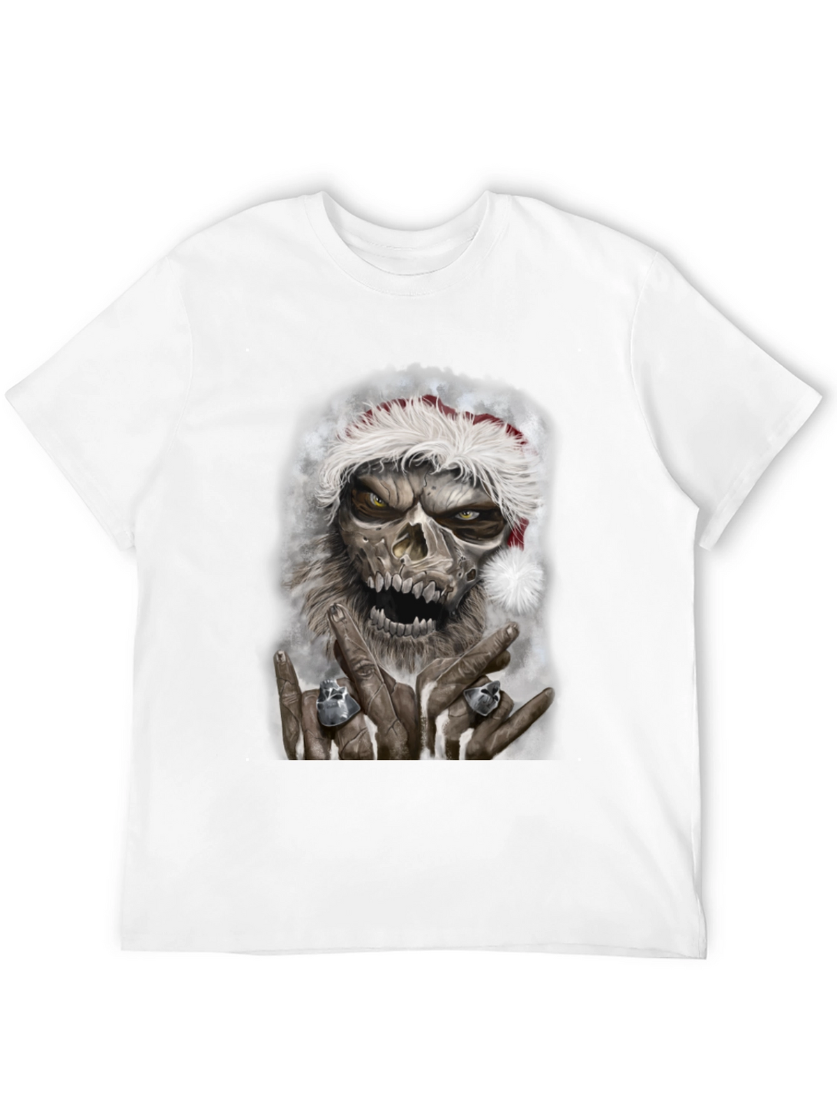 Zombie Santa Graphic Tee - Rock On Christmas T-Shirt