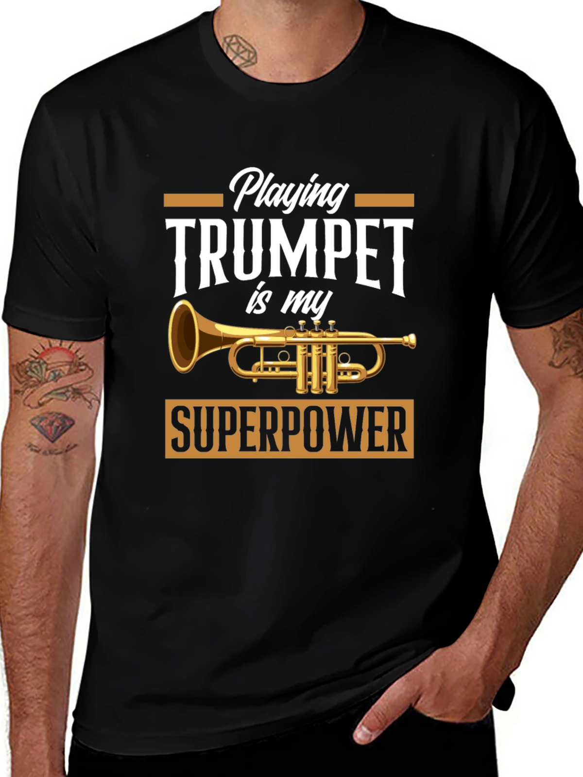 Trumpet Superpower T-Shirt - Musician Gift