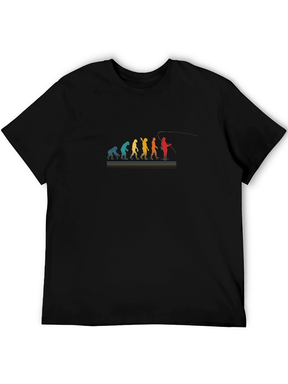 Evolution of Fishing T-Shirt - Black