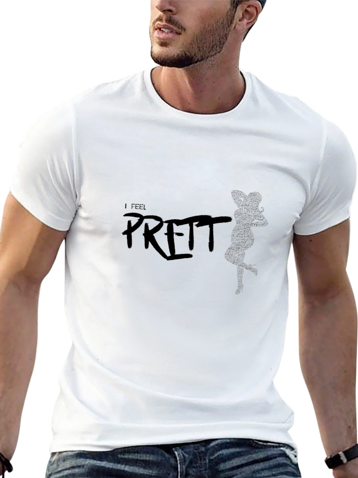 I Feel Pretty Graphic T-Shirt - Solid Black