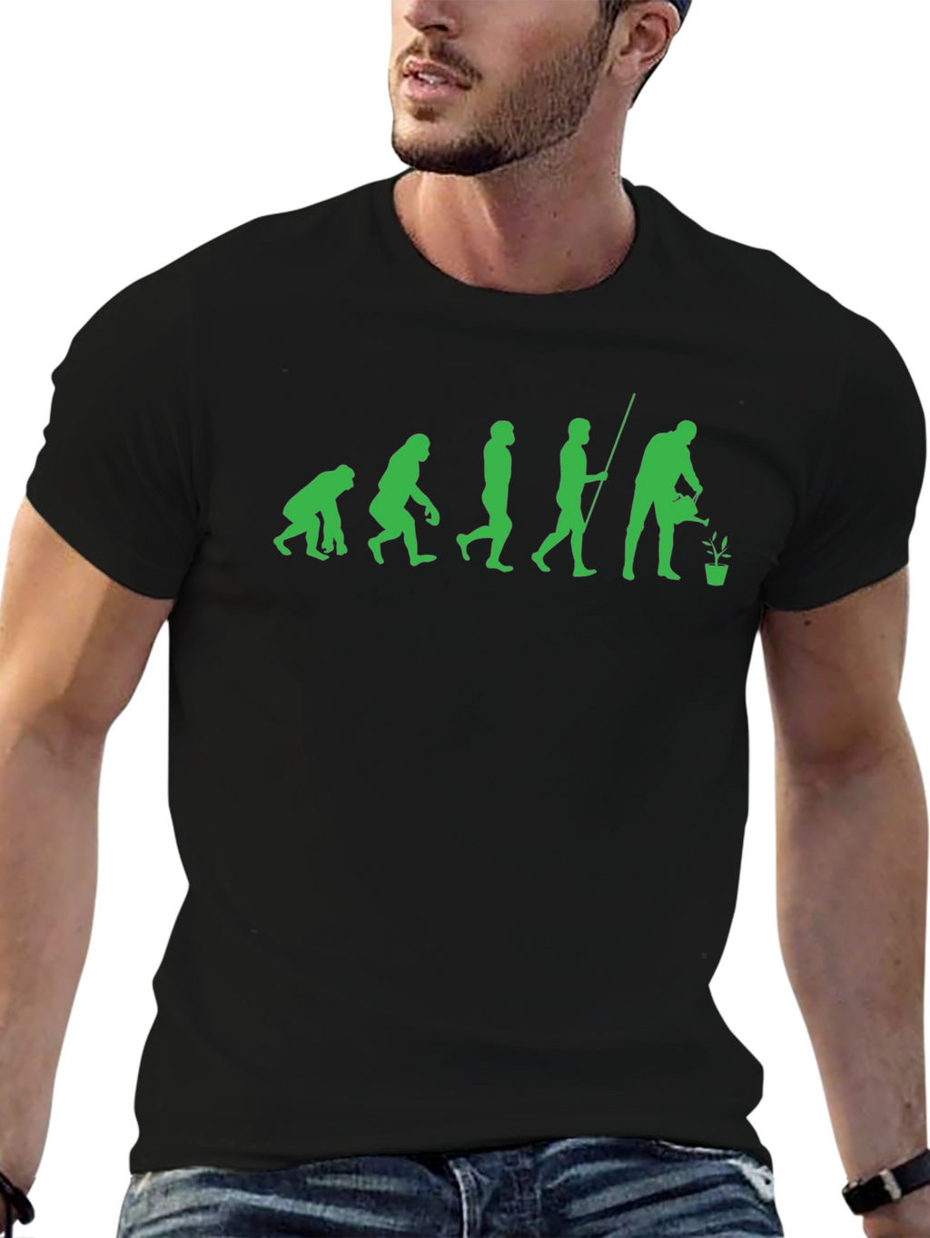 Evolution of Gardener Black T-Shirt