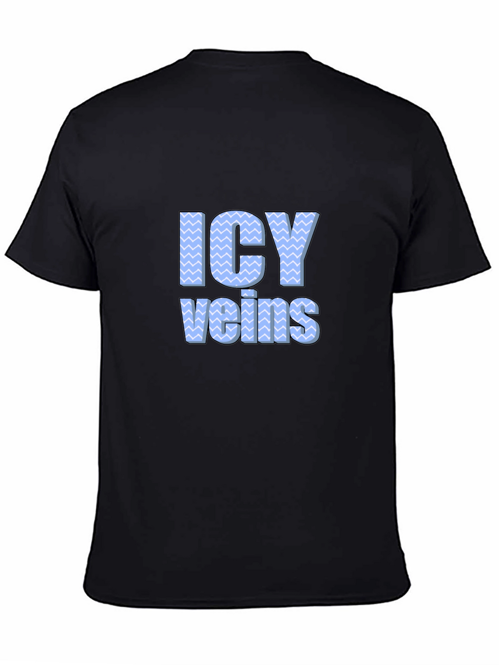 Icy Veins Graphic Print Black T-Shirt