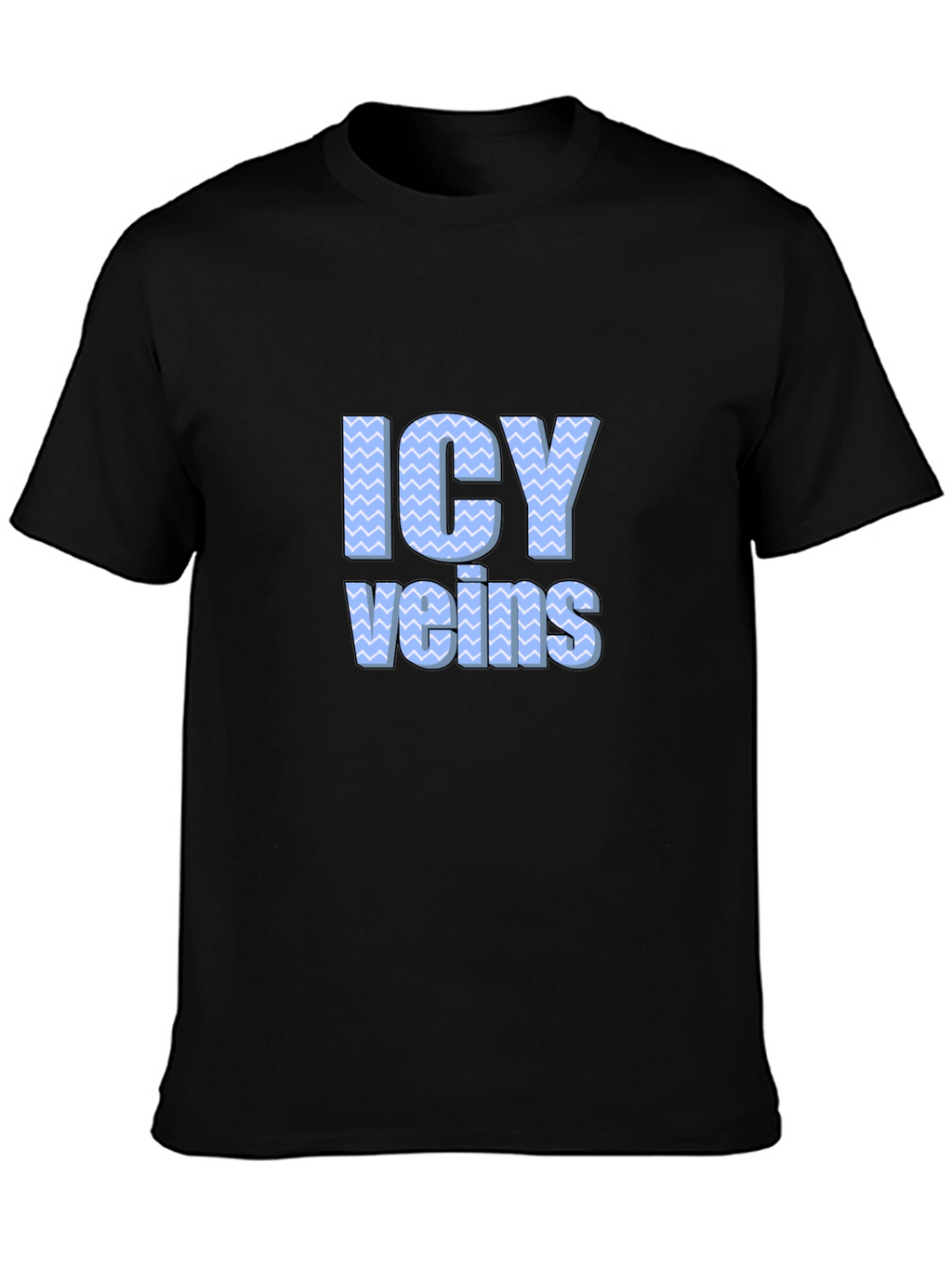 Icy Veins Graphic Print Black T-Shirt