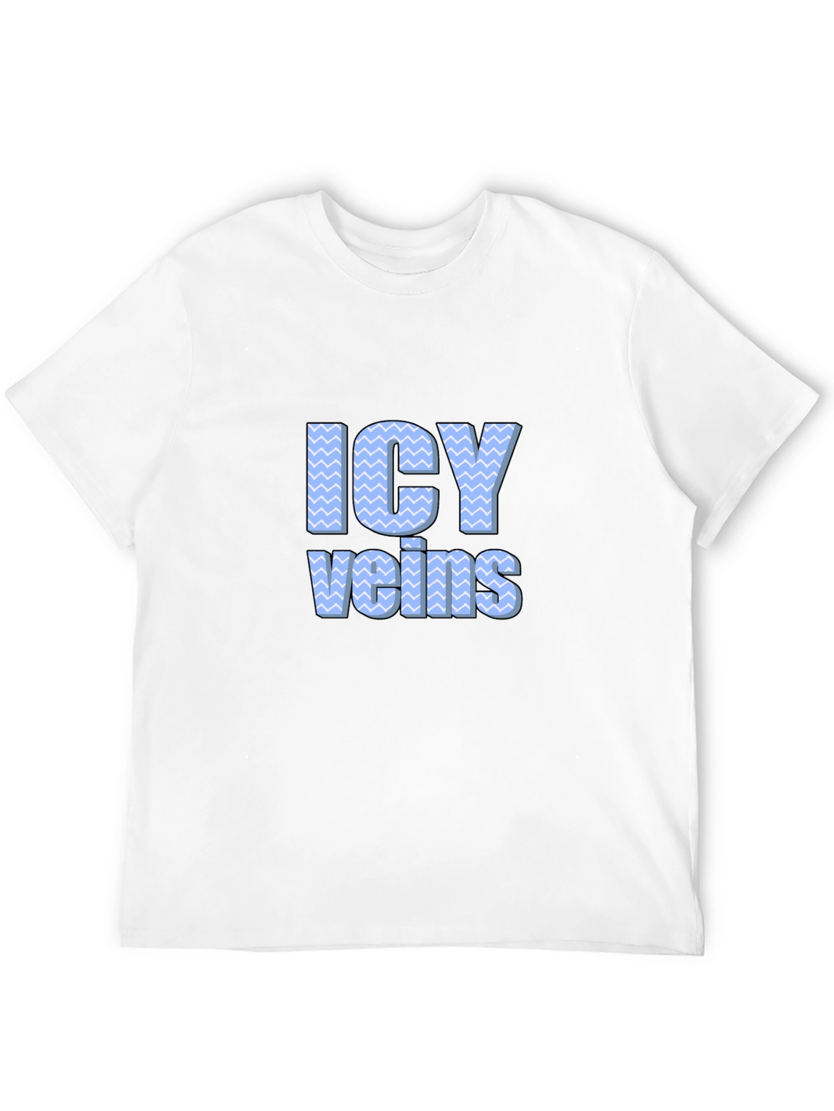 Icy Veins Graphic Print Black T-Shirt