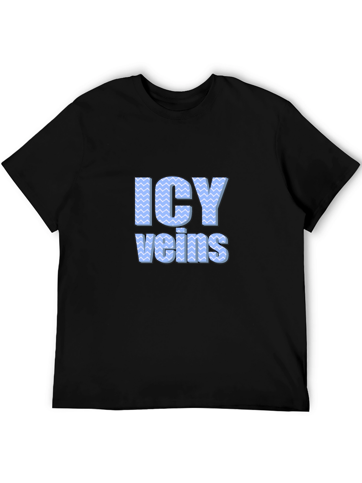 Icy Veins Graphic Print Black T-Shirt