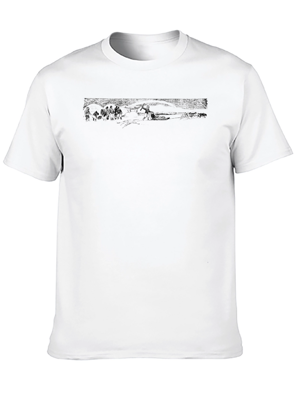 Mens Black Graphic Print Crew Neck Tee