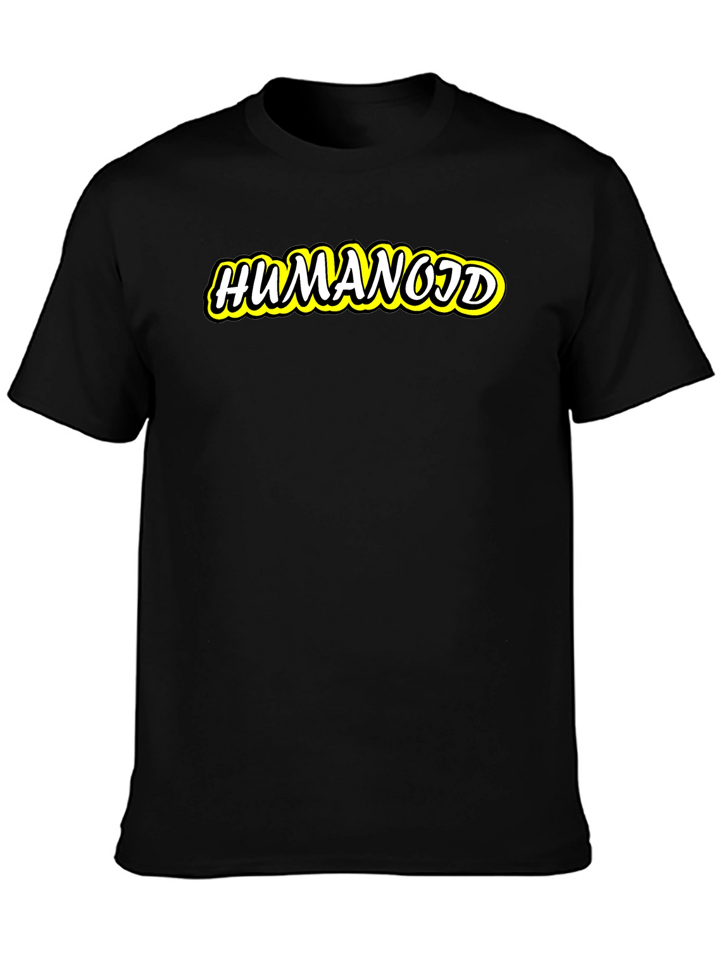 Humanoid Graphic Tee - Cool Black Cotton T-Shirt