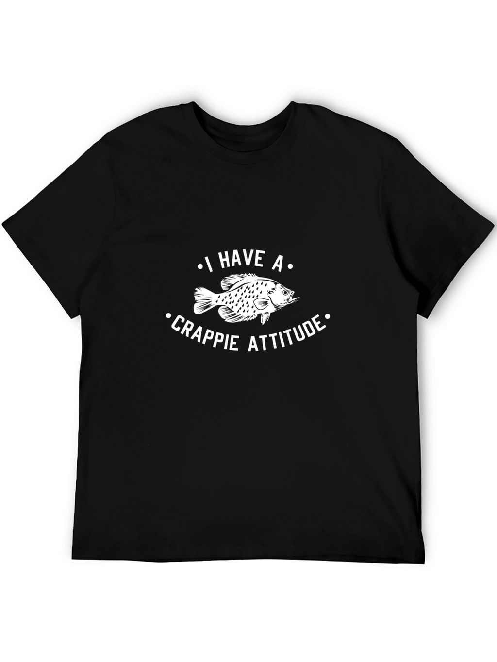 Crappie Attitude Graphic T-Shirt - Black