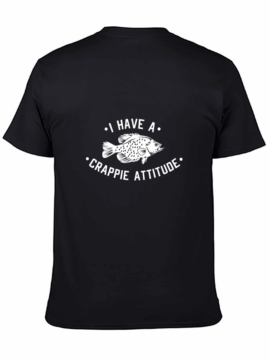 Crappie Attitude Graphic T-Shirt - Black