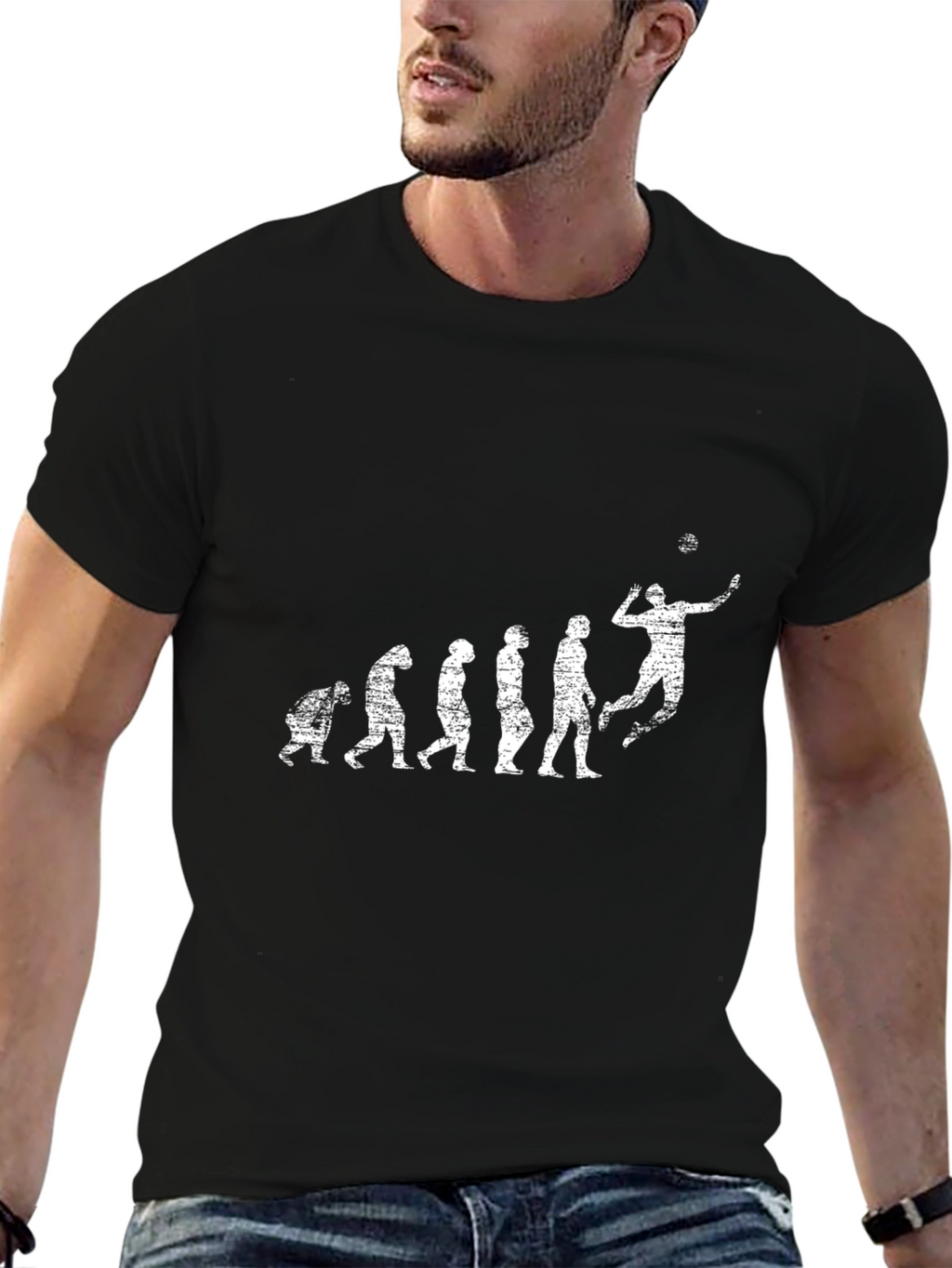 Evolution of Volleyball T-Shirt - Black Graphic Tee
