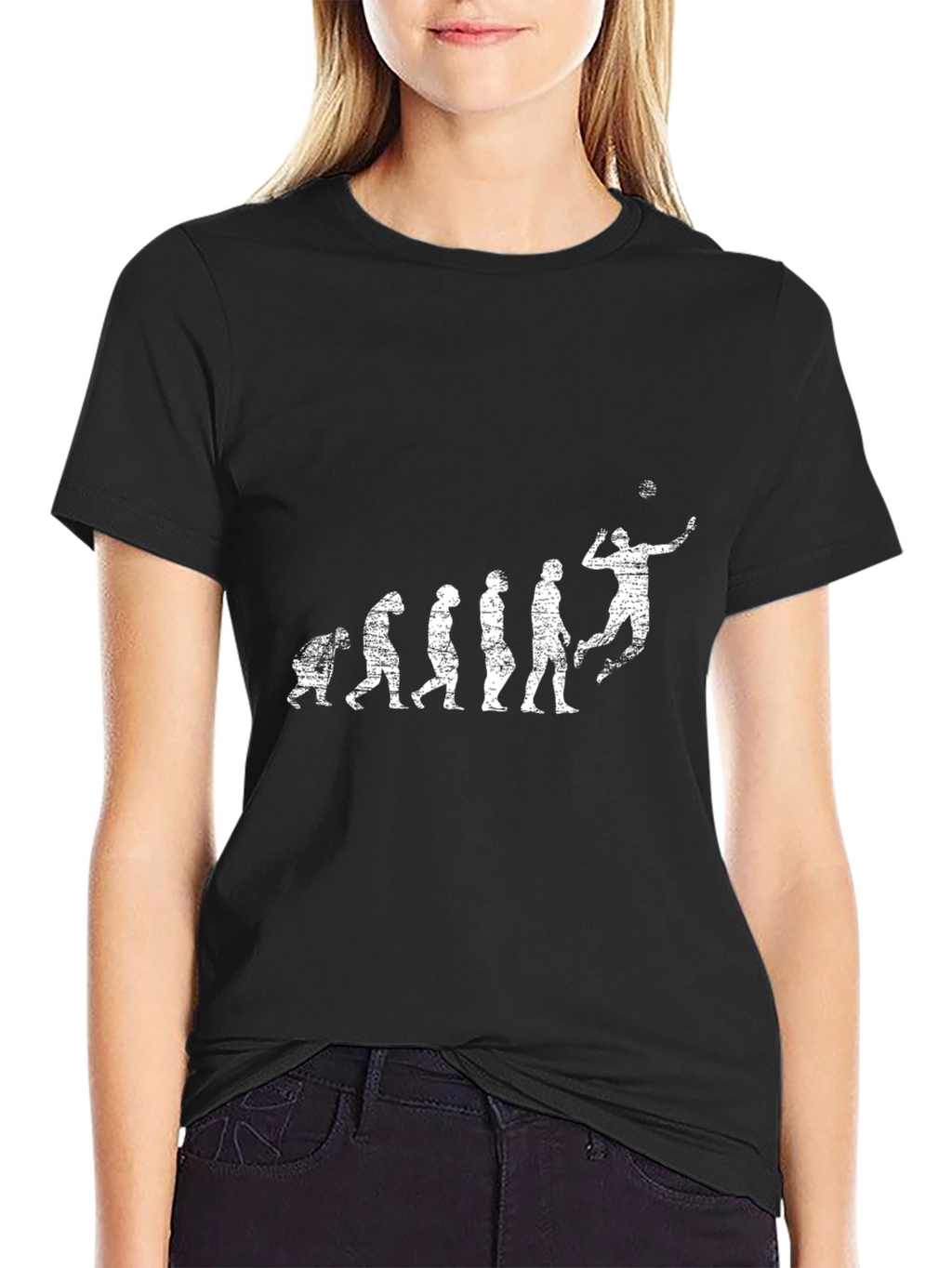 Evolution of Volleyball T-Shirt - Black Graphic Tee
