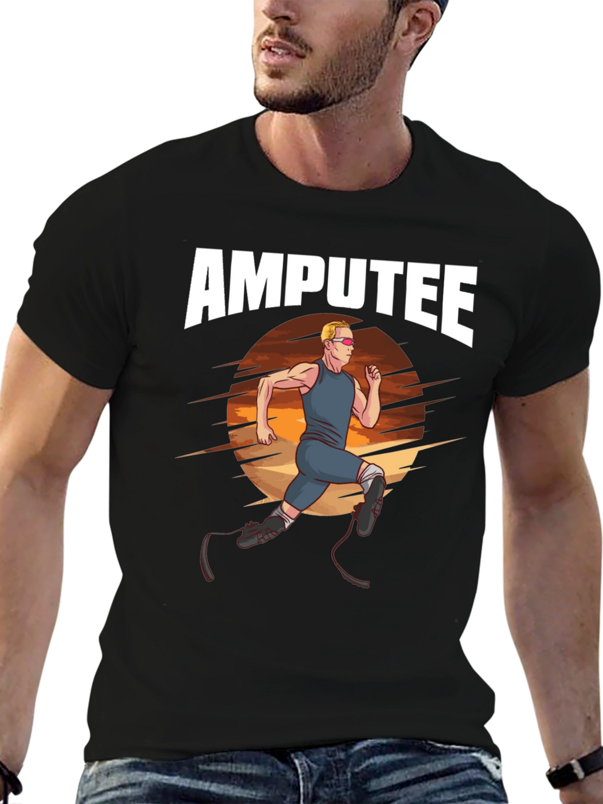 Amputee Runner Graphic T-Shirt