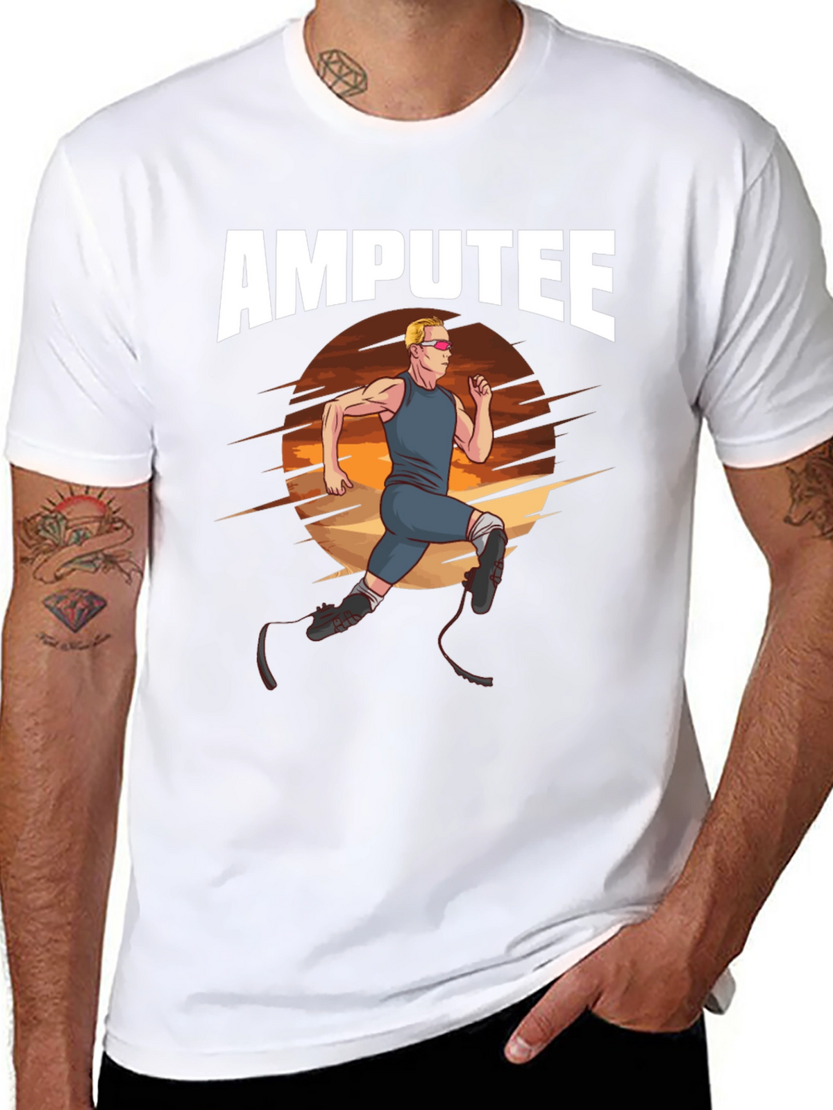 Amputee Runner Graphic T-Shirt