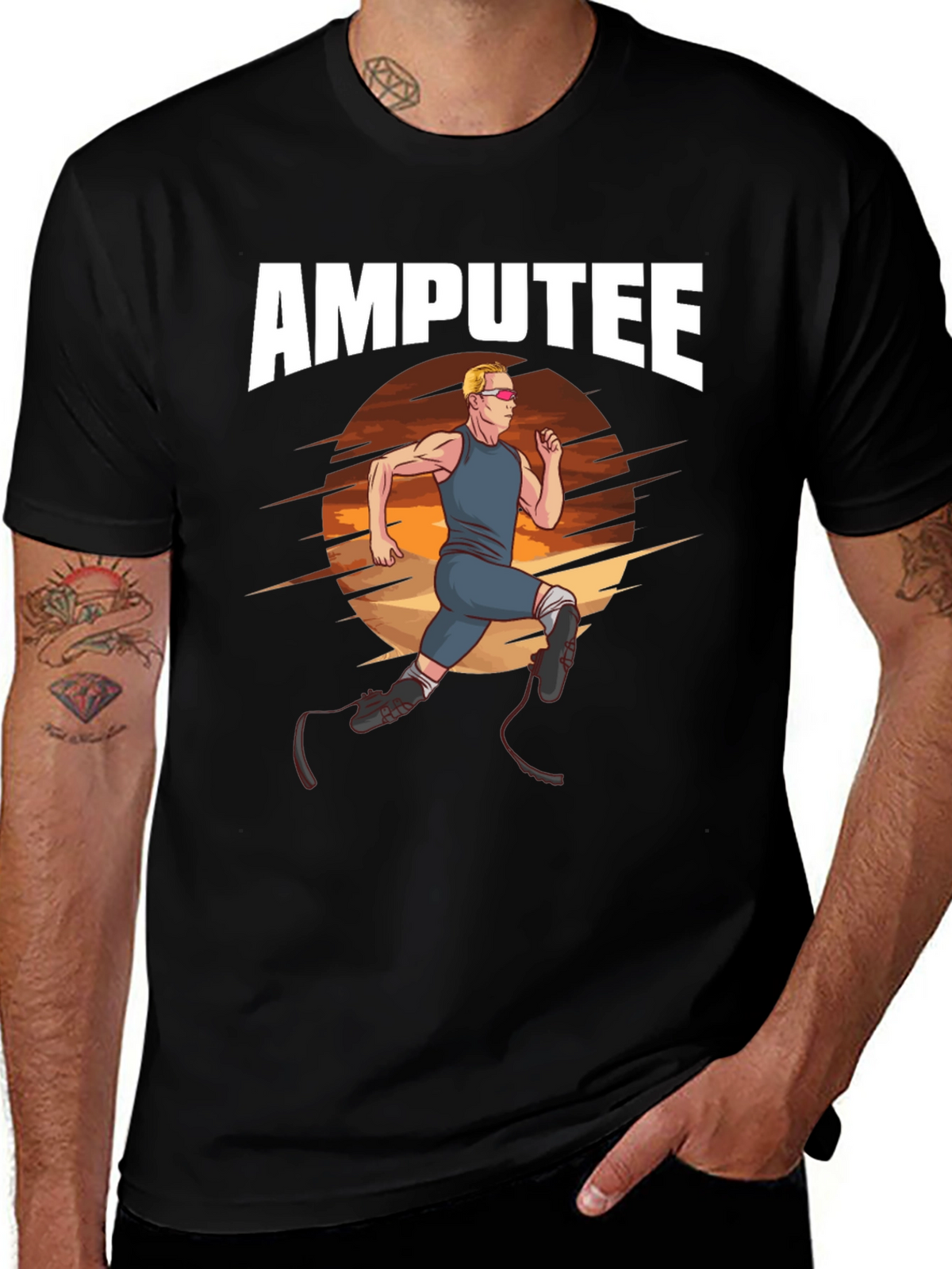 Amputee Runner Graphic T-Shirt
