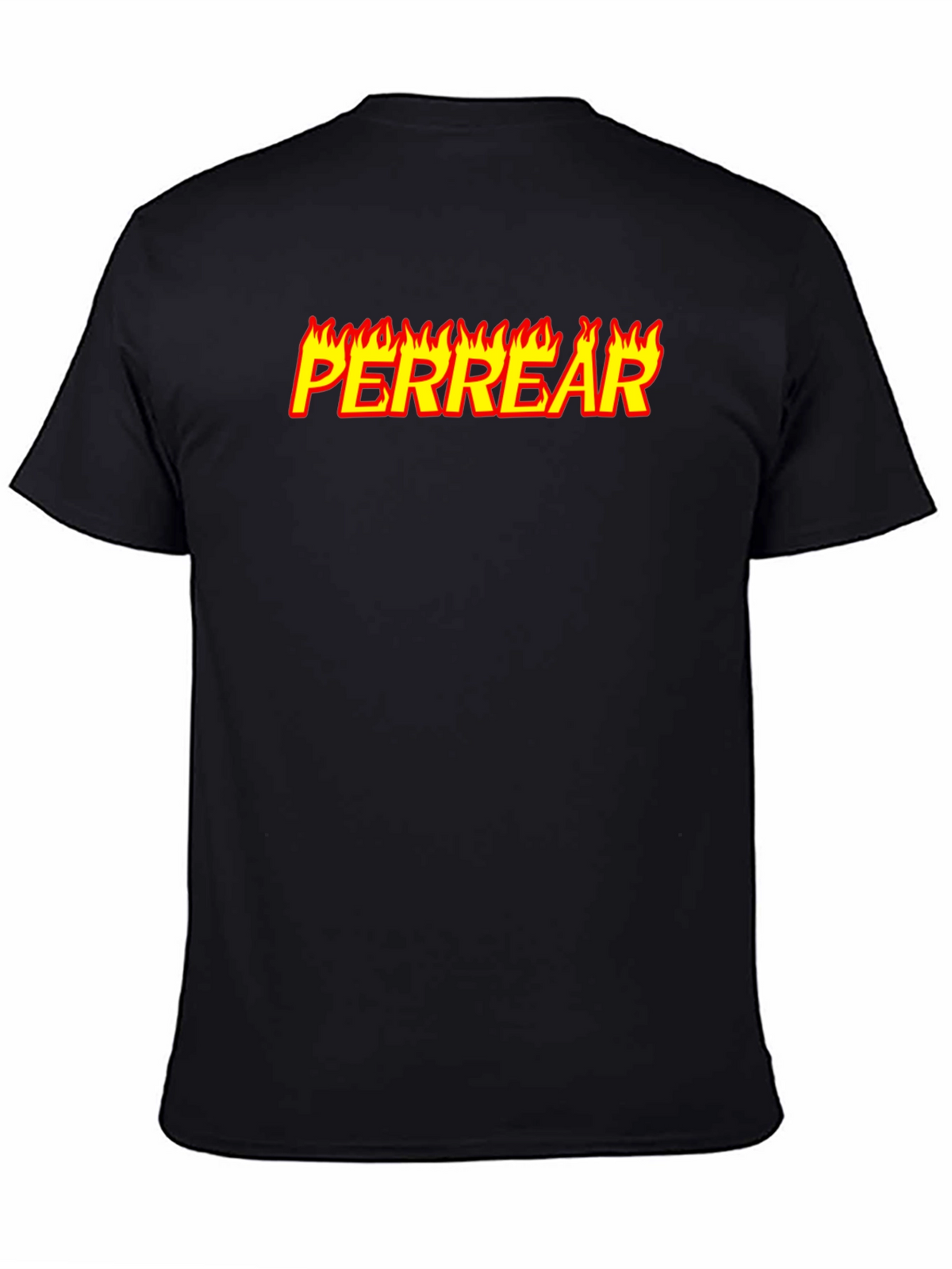 Perrear Flame Graphic T-Shirt - Black