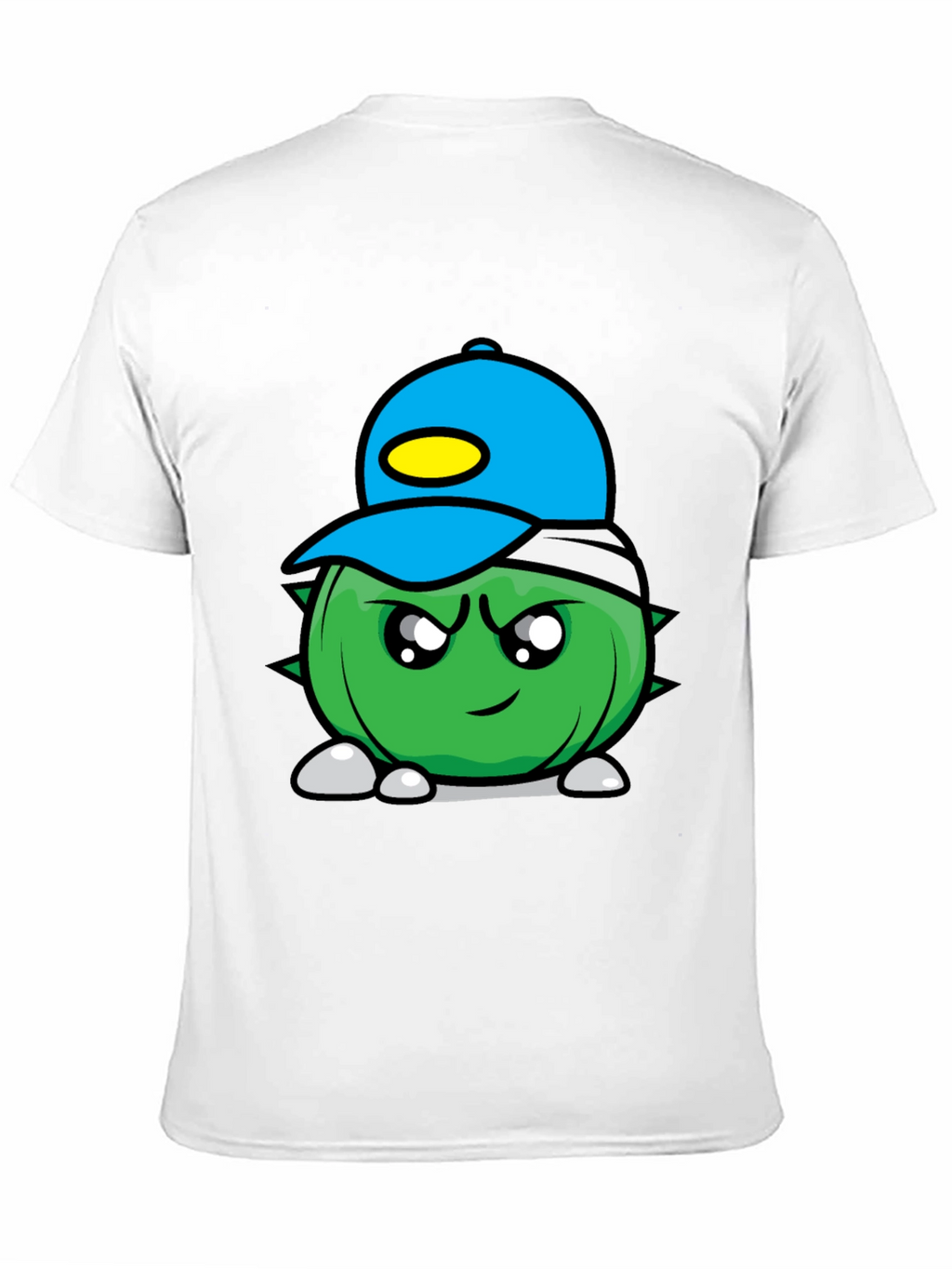 Cartoon Spiked Ball Black Tee