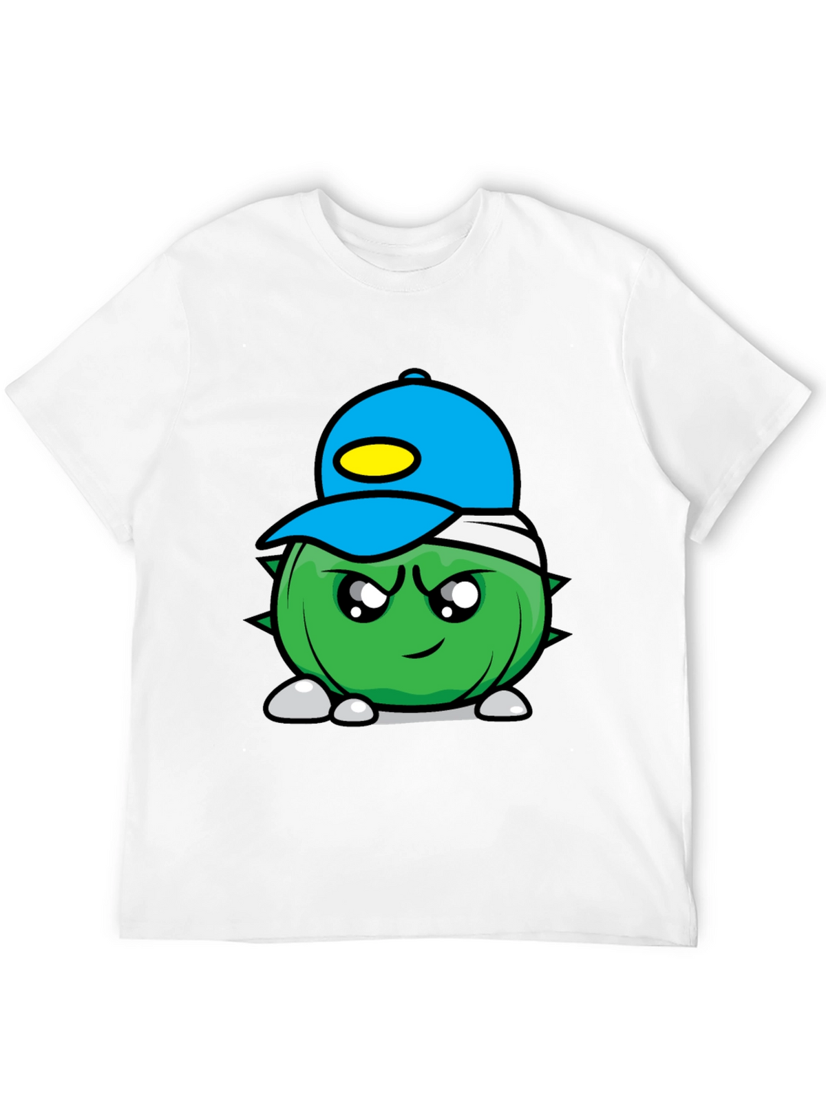Cartoon Spiked Ball Black Tee