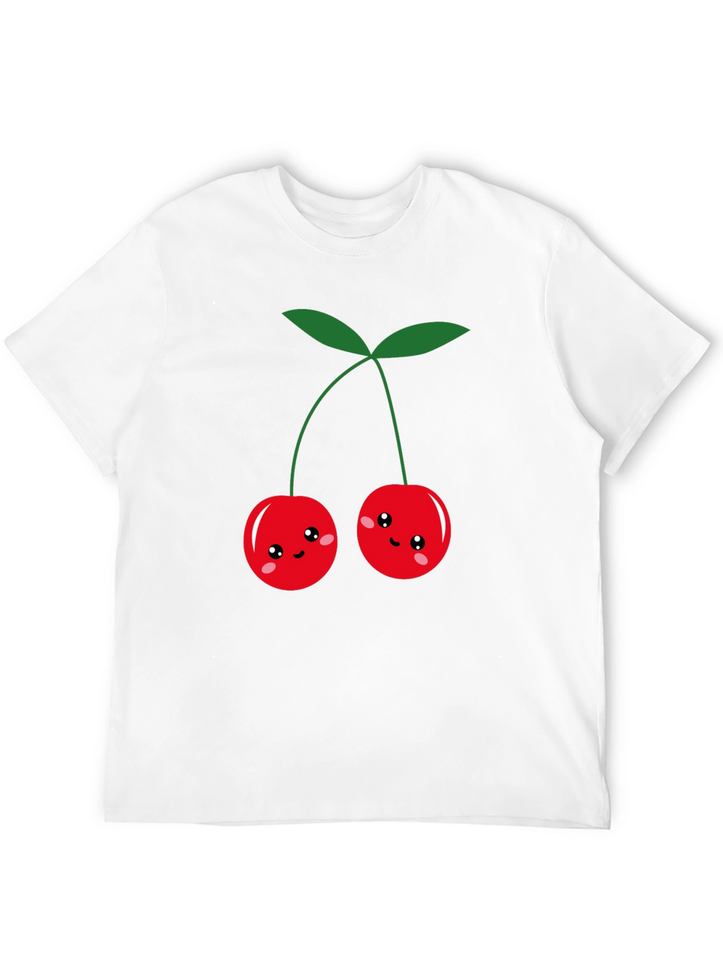 Cute Cherry Graphic Black T-Shirt