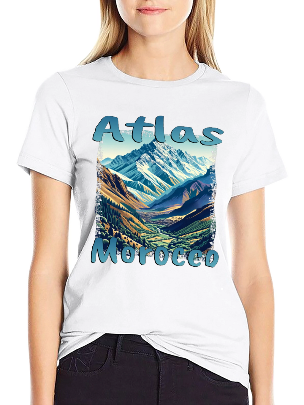 Atlas Morocco Mountain Scene T-Shirt