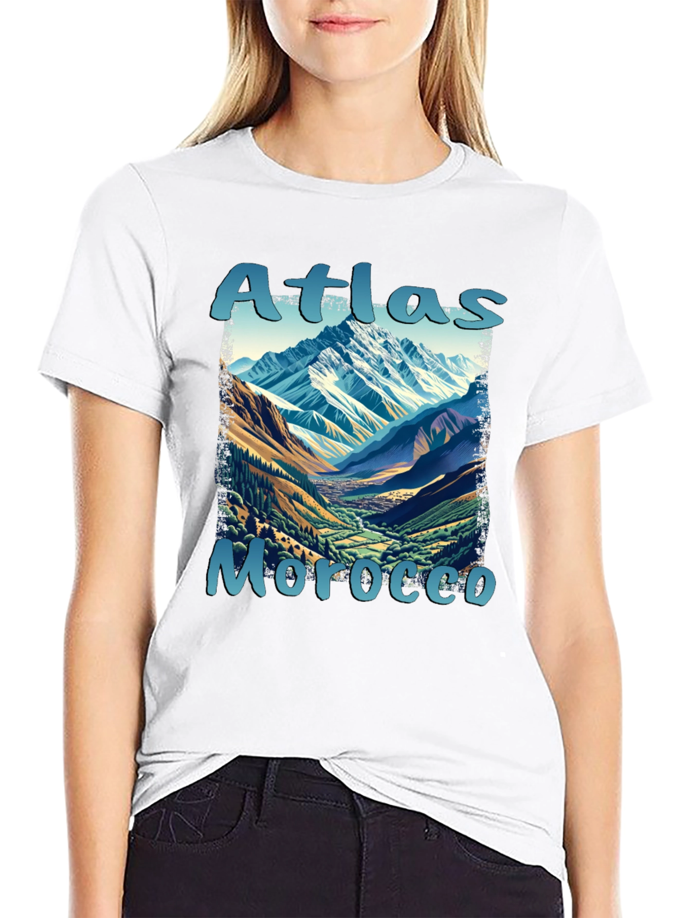 Atlas Morocco Mountain Scene T-Shirt